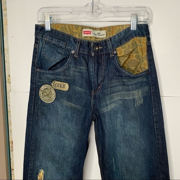 Levi’s 569 Loose Straight Camo patch jeans 16R - Picture 2 of 9